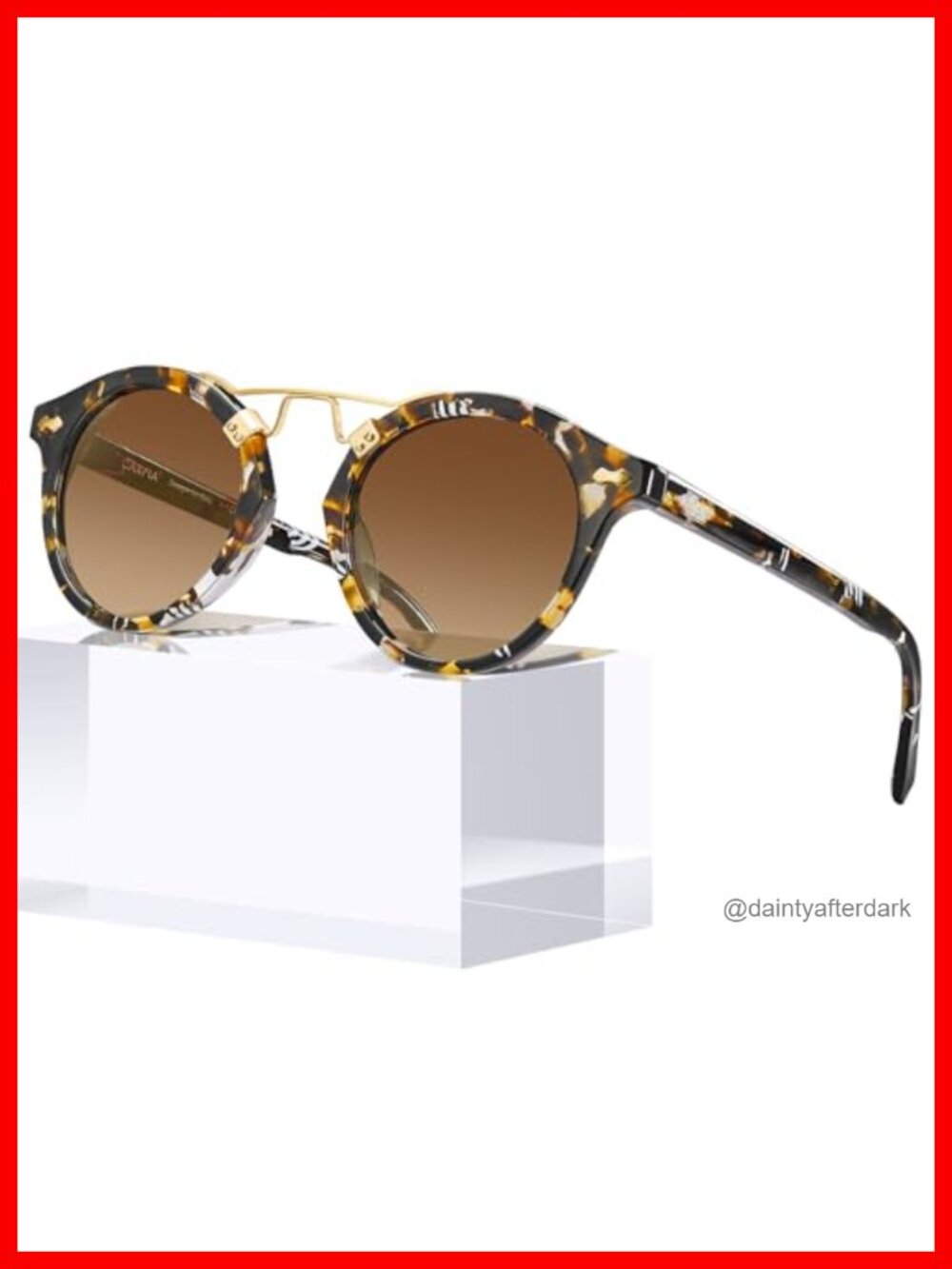 Polarized Round Sunglasses Small Face Acetate Full-Frame UV Protection